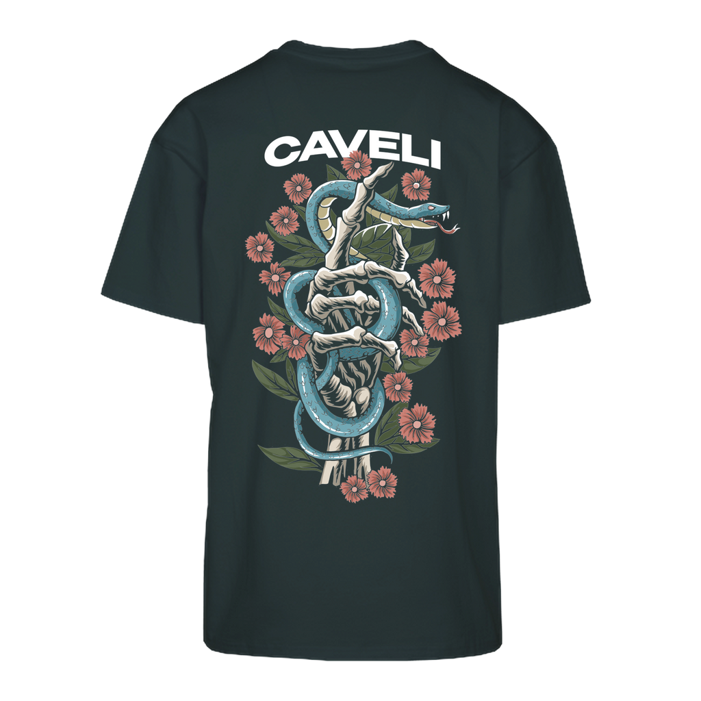 Oversized Streetwear T-Shirt gruen mit Logo von CAVELI
